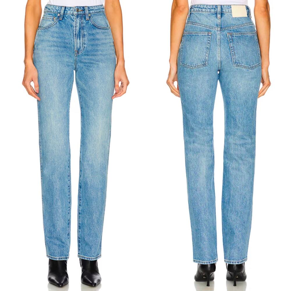 GRLFRND The Sara Slim Straight Jeans Lenox Hill Women’s Size 24 High Rise